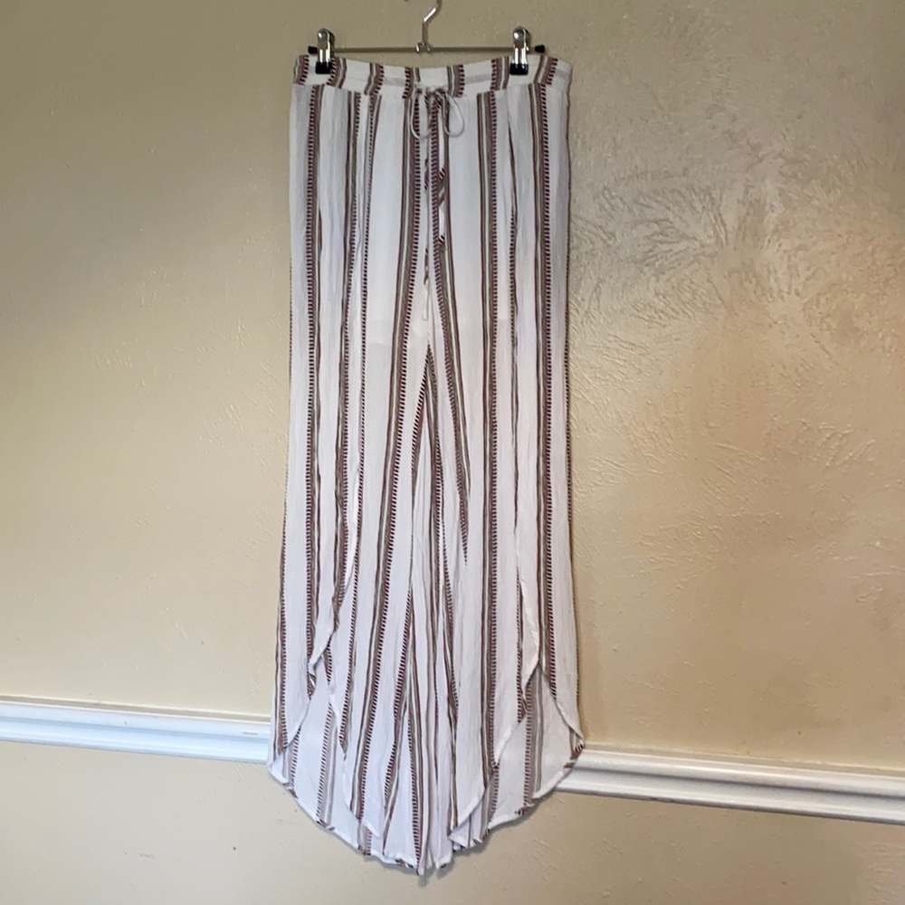 Charm U Striped Harem Pants with lining